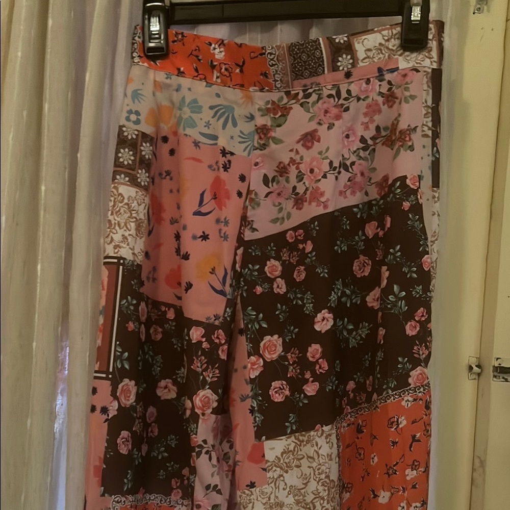 Cider Patchwork Floral Pants - Multicolor - image 4